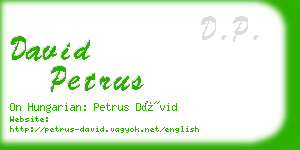 david petrus business card